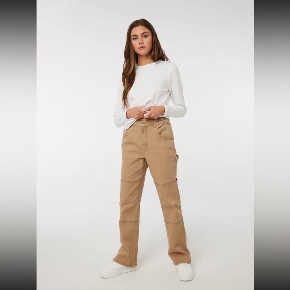 Ardene Straight Leg Jeans High-Waisted Carpenter cargo pants BNWT